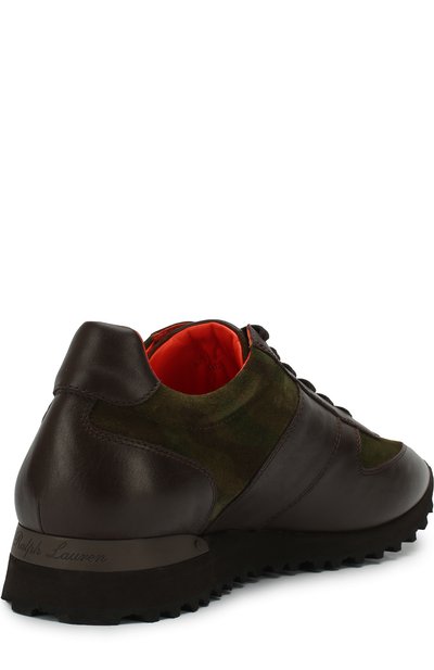 Комбинированные кроссовки на шнуровке RALPH LAUREN, арт. 815673571, фото 4