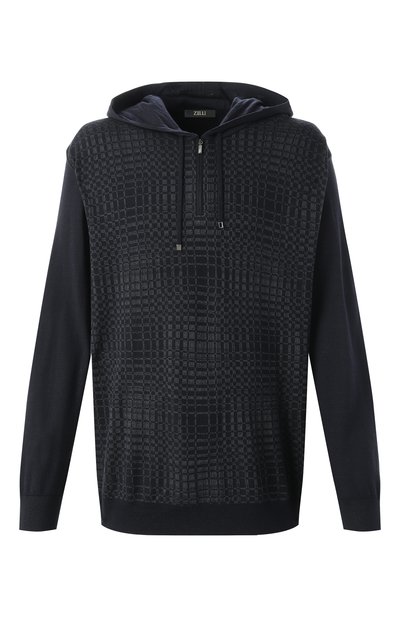 Мужской худи из шерсти и шелка ZILLI, арт. KH0001M0230VRAD00/62