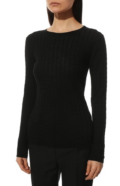 Шерстяной пуловер TOTEME черного цвета по цене 43600 руб., арт. 221-558-751, фото 3 Шерстяной пуловер TOTEME, арт. 221-558-751, фото 3