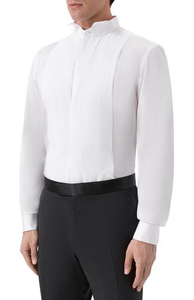 Хлопковая сорочка BOSS белого цвета по цене 22950 руб., арт. 50550662, фото 3 Хлопковая сорочка BOSS, арт. 50550662, фото 3