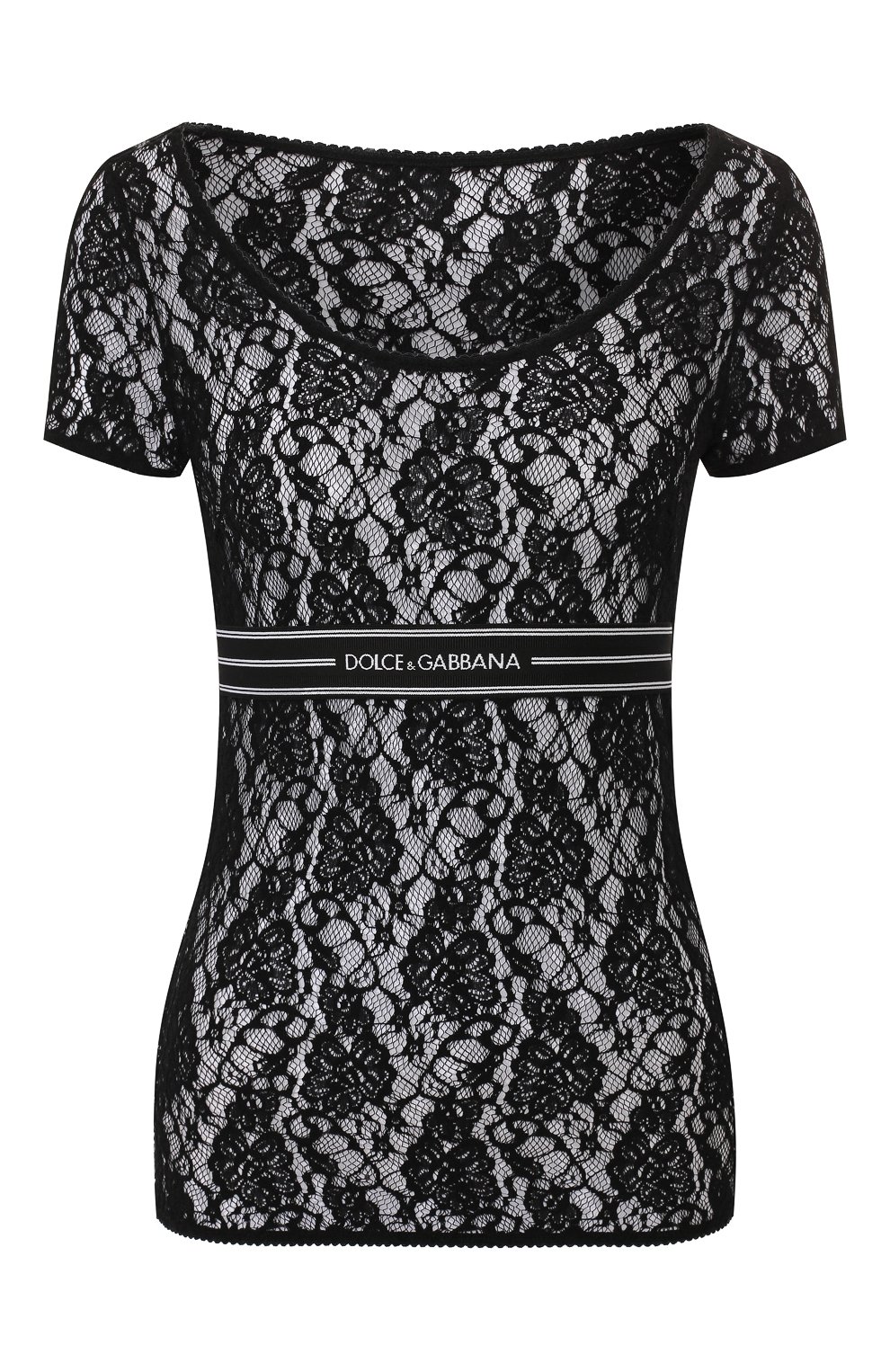 Топ DOLCE & GABBANA черного цвета по цене 66850 руб., арт. F74F9T/FLMPS, фото 1 Топ DOLCE & GABBANA, арт. F74F9T/FLMPS, фото 1