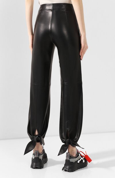 Кожаные брюки OFF-WHITE, арт. 0WJB005F199860501000, фото 4
