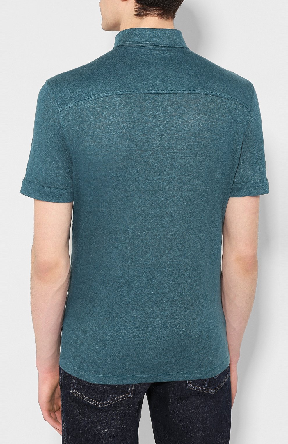 Льняное поло ZEGNA зеленого цвета по цене 39950 руб., арт. UU564/723, фото 4 Льняное поло ZEGNA, арт. UU564/723, фото 4