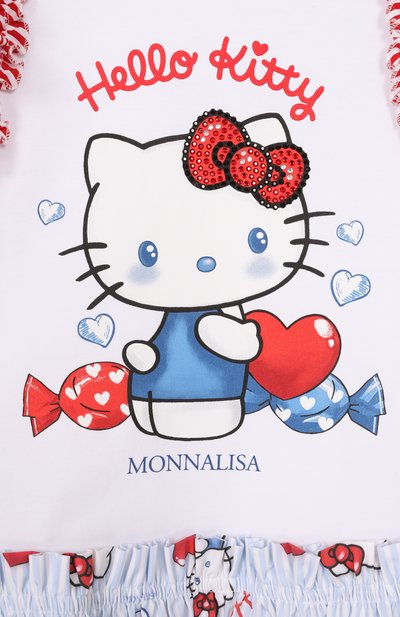 Хлопковое платье MONNALISA, арт. 11G917, фото 3