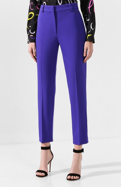 Шерстяные брюки EMILIO PUCCI фиолетового цвета по цене 64950 руб., арт. 9RRT51/9R605, фото 3 Шерстяные брюки EMILIO PUCCI, арт. 9RRT51/9R605, фото 3