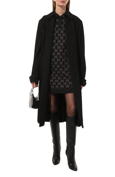 Хлопковое платье GUCCI черного цвета по цене 187200 руб., арт. 678437 XKB54, фото 2 Хлопковое платье GUCCI, арт. 678437 XKB54, фото 2