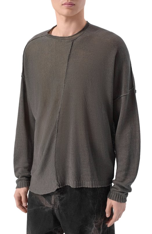 Льняной джемпер Isabel Benenato UK120S26 Хаки  UK120S26 Фото 3