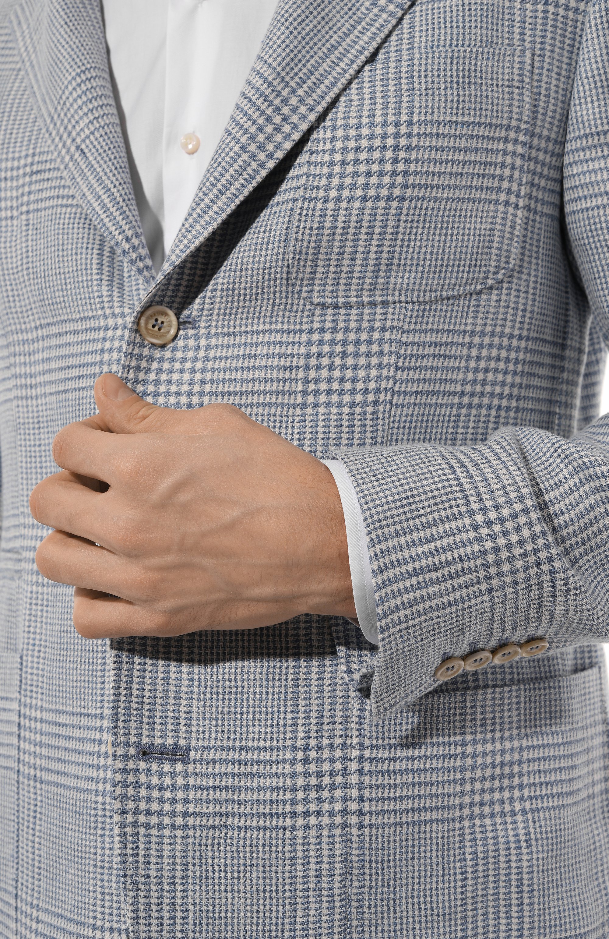 Пиджак изо льна и шерсти BRUNELLO CUCINELLI, арт. MS4857BND, фото 7