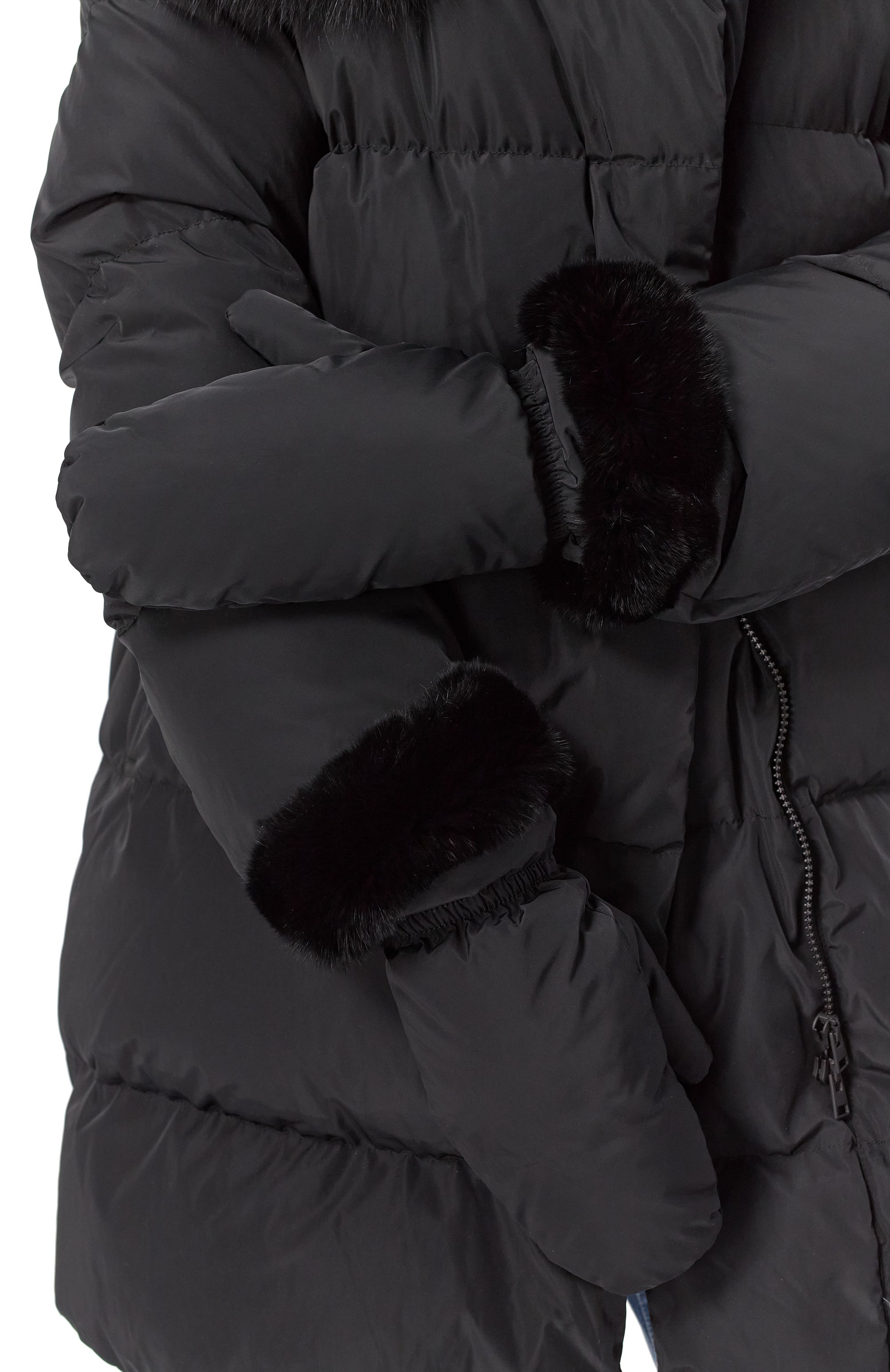 Пуховик с отделкой из меха кролика YVES SALOMON, арт. 25WYM05690D0TM, фото 5