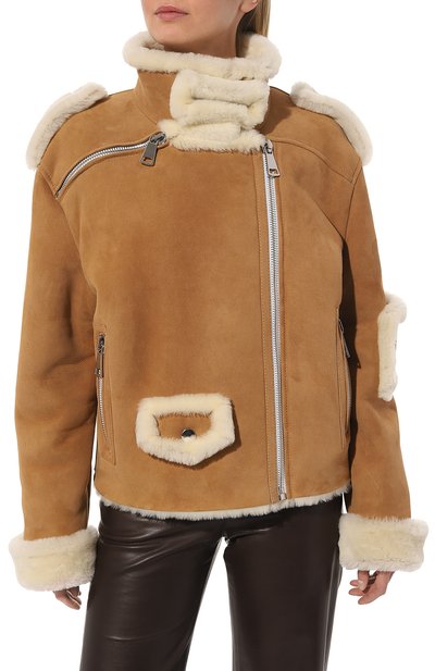 Дубленка из овчины JULIA DILUA бежевого цвета по цене 400000 руб., арт. 2022-0062, фото 3 Дубленка из овчины JULIA DILUA, арт. 2022-0062, фото 3