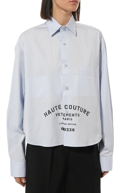 Хлопковая рубашка VETEMENTS, арт. UE63SH461B, фото 3