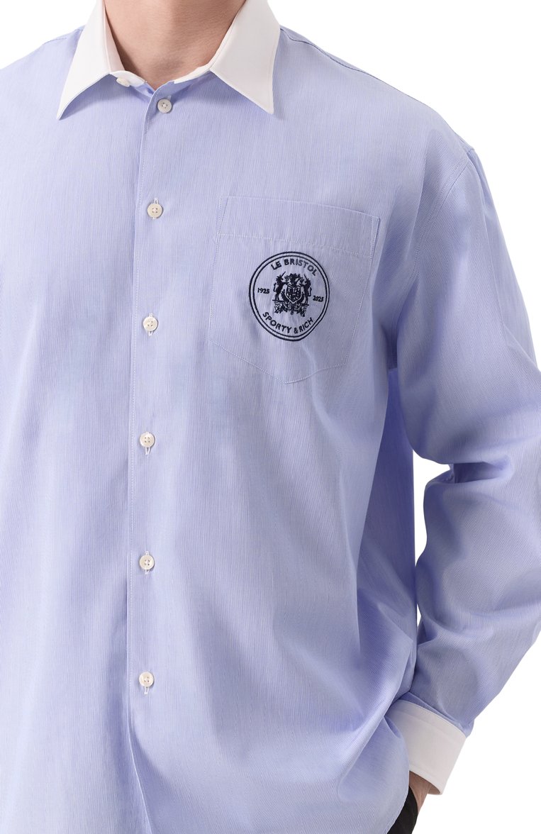 Хлопковая рубашка sporty & rich x le bristol paris SPORTY AND RICH, арт. SI019517654ST41, фото 1