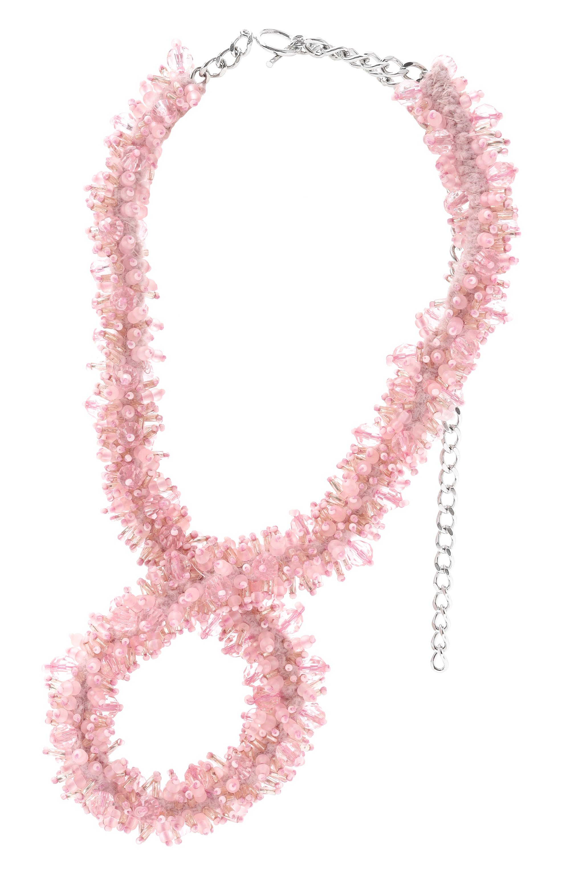 Колье DRIES VAN NOTEN розового цвета по цене 86700 руб., арт. 242-018222-052, фото 1 Колье DRIES VAN NOTEN, арт. 242-018222-052, фото 1