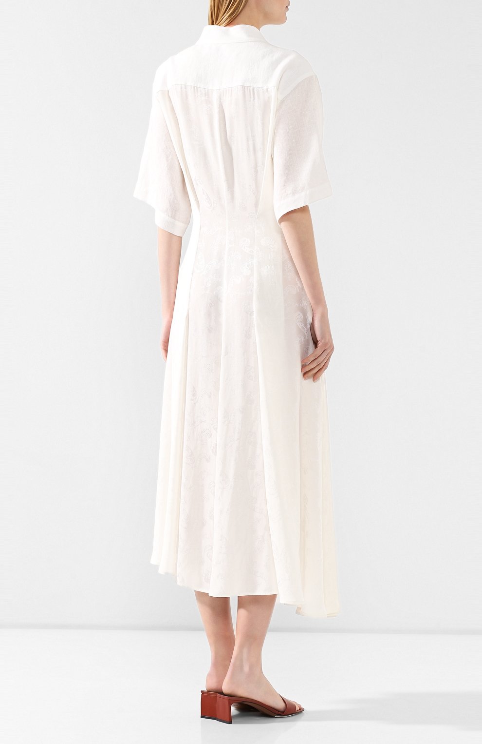Платье LOEWE белого цвета по цене 251500 руб., арт. S2296000FA, фото 4 Платье LOEWE, арт. S2296000FA, фото 4