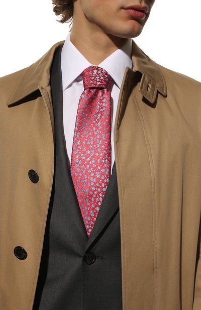 Шелковый галстук KITON красного цвета по цене 29350 руб., арт. UCRVKLC01H13, фото 2 Шелковый галстук KITON, арт. UCRVKLC01H13, фото 2