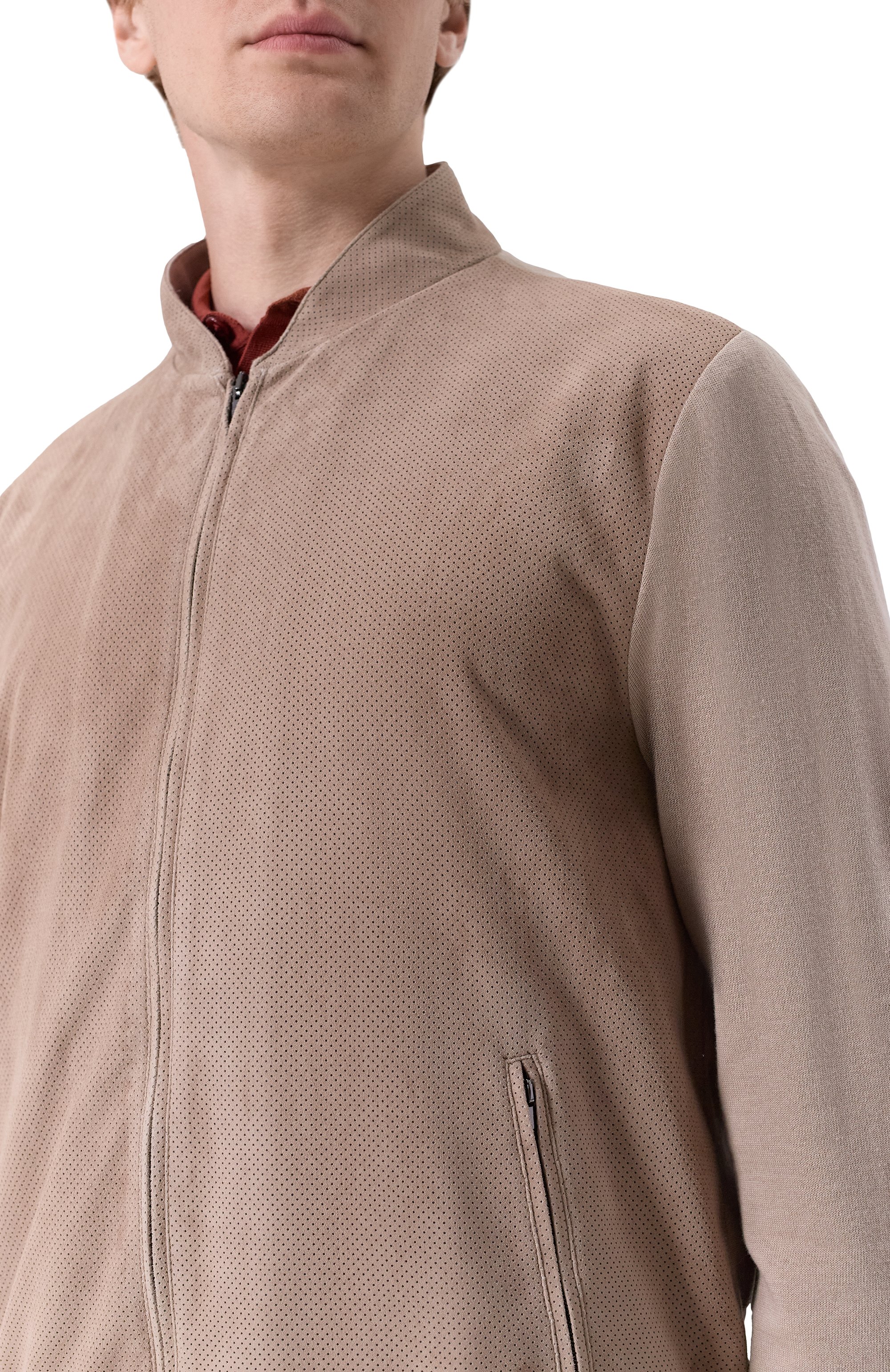 Кардиган с замшевой отделкой MVST, арт. M26.CSM.L401/PERF0RATED SUEDE/FP000-C0TT0N-CASHMER, фото 5