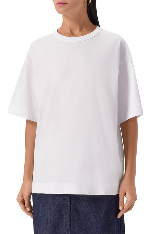 Хлопковая футболка Dries Van Noten 011101-2600-001 Белый  011101-2600-001 Фото 3