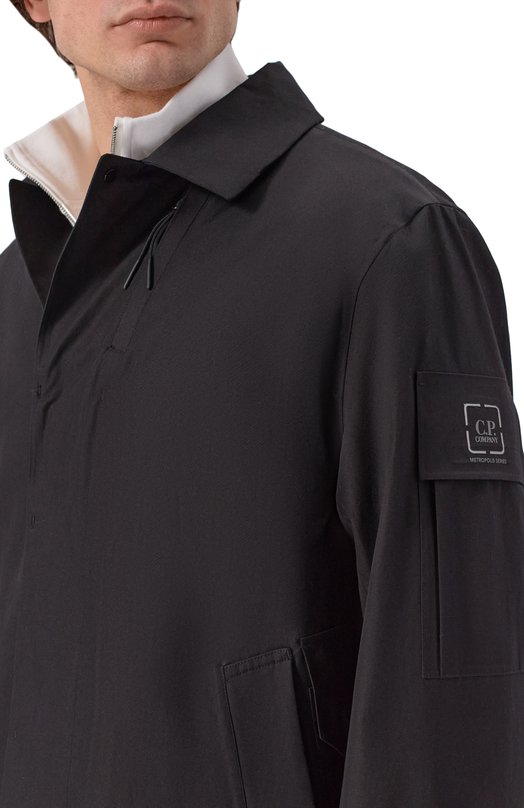 Хлопковый плащ C.P. Company 20CL0W004A/110542A Чёрный  20CL0W004A/110542A Фото 5