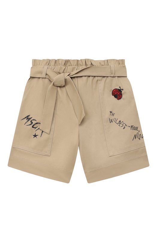 

Хлопковые шорты MSGM kids, Бежевый