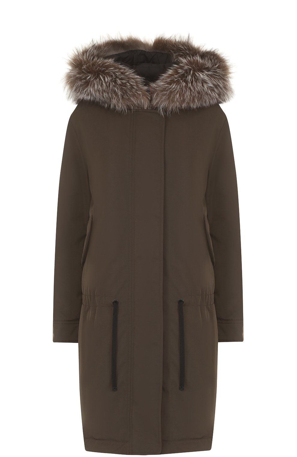 Пуховая парка с меховой отделкой MONCLER, арт. C2-093-49877-15-57136, фото 1