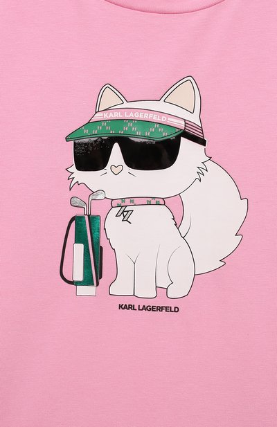 Хлопковая футболка KARL LAGERFELD KIDS, арт. Z30111, фото 3