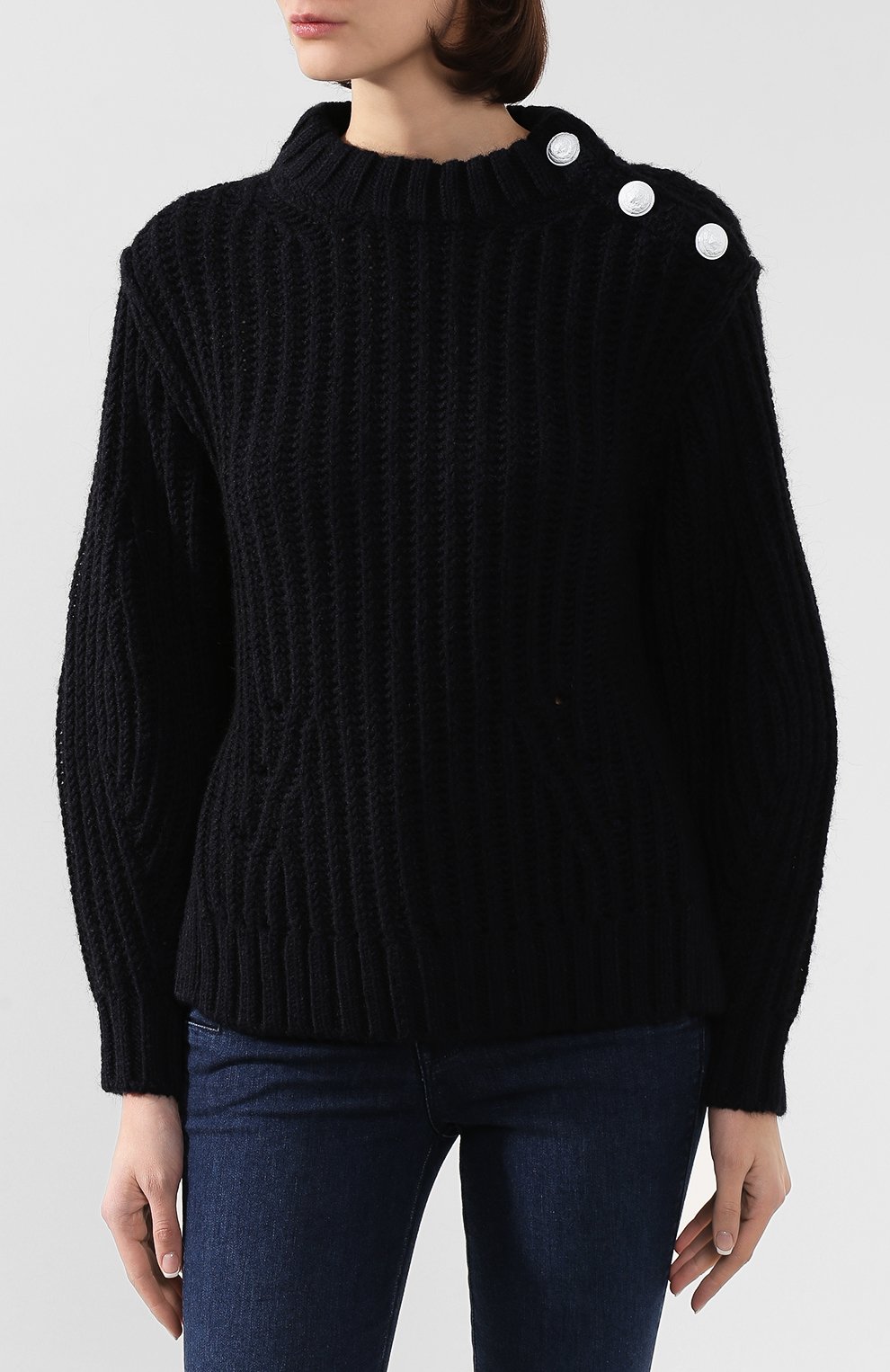Свитер ZADIG AND VOLTAIRE темно-синего цвета по цене 26600 руб., арт. WHMF1137F, фото 3 Свитер ZADIG AND VOLTAIRE, арт. WHMF1137F, фото 3