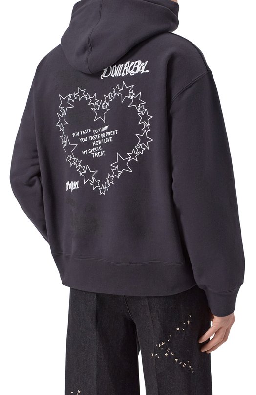 Хлопковое худи DOMREBEL M TREATS/PULL0VER H00DIE Серый  M TREATS/PULL0VER H00DIE Фото 4