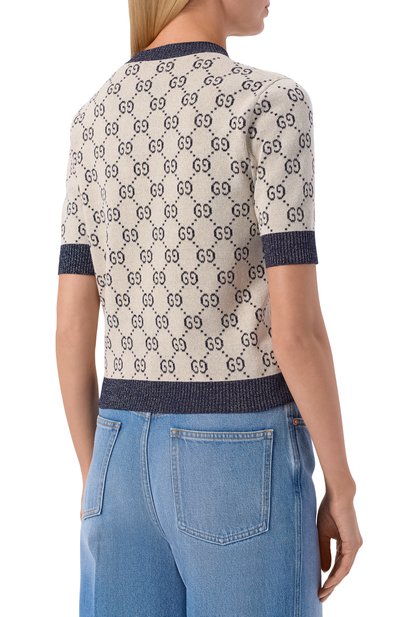 Хлопковый пуловер GUCCI, арт. 692717/XKB54, фото 4