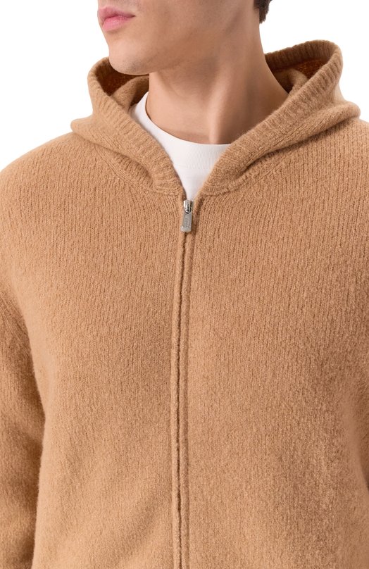 Кардиган из шерсти и кашемира Fedeli MU006434 Бежевый  MU006434 Фото 5