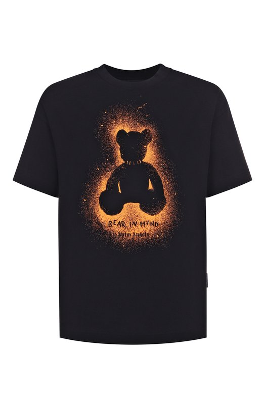 Хлопковая футболка Palm Angels PMAA109F25JER00B Чёрный PMAA109F25JER00B