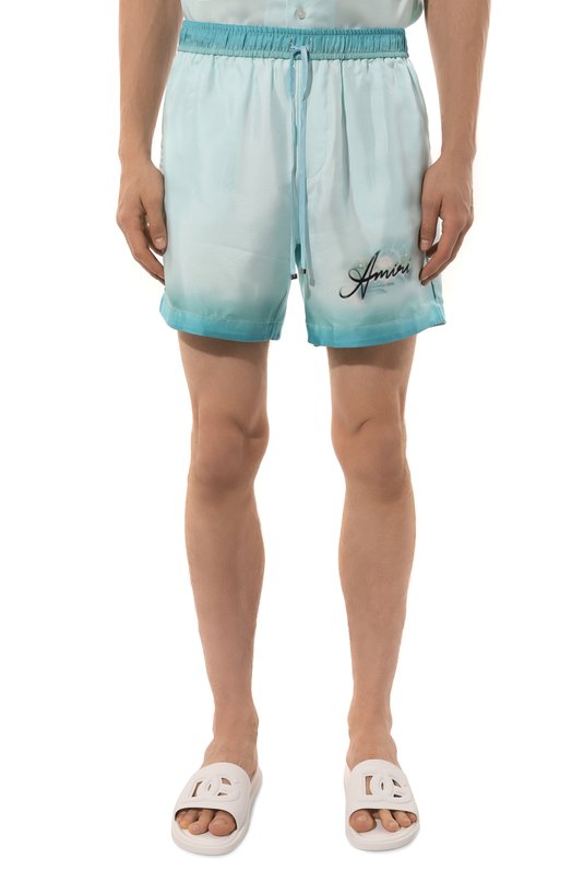 Шелковые шорты Amiri AMSHCA1033 Голубой  AMSHCA1033 Фото 3