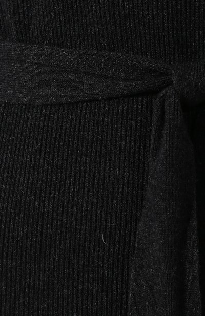 Платье с поясом NANUSHKA серого цвета по цене 52050 руб., арт. CANAAN_CHARC0AL_CASHMERE BLEND RIB CASHMERE BLEND, фото 5 Платье с поясом NANUSHKA, арт. CANAAN_CHARC0AL_CASHMERE BLEND RIB CASHMERE BLEND, фото 5