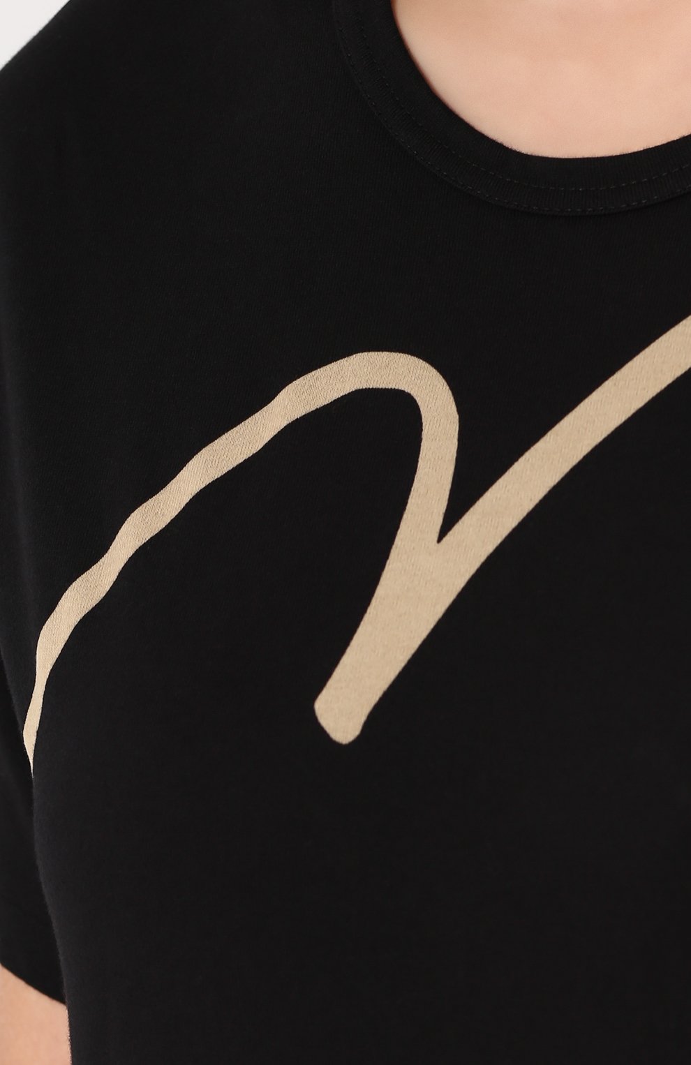 Хлопковая футболка с принтом YOHJI YAMAMOTO, арт. NK-T56-073, фото 5