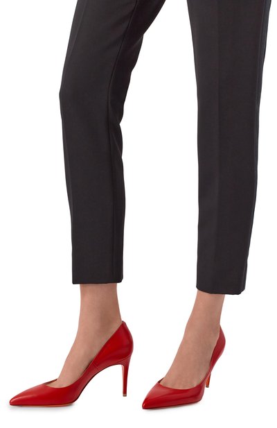 Кожаные туфли SANTONI красного цвета по цене 97550 руб., арт. WDIG70945HI2NSZA, фото 2 Кожаные туфли SANTONI, арт. WDIG70945HI2NSZA, фото 2