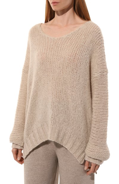 Пуловер из кашемира и шелка COSY SUNDAY бежевого цвета по цене 115500 руб., арт. S1-012-08, фото 3 Пуловер из кашемира и шелка COSY SUNDAY, арт. S1-012-08, фото 3