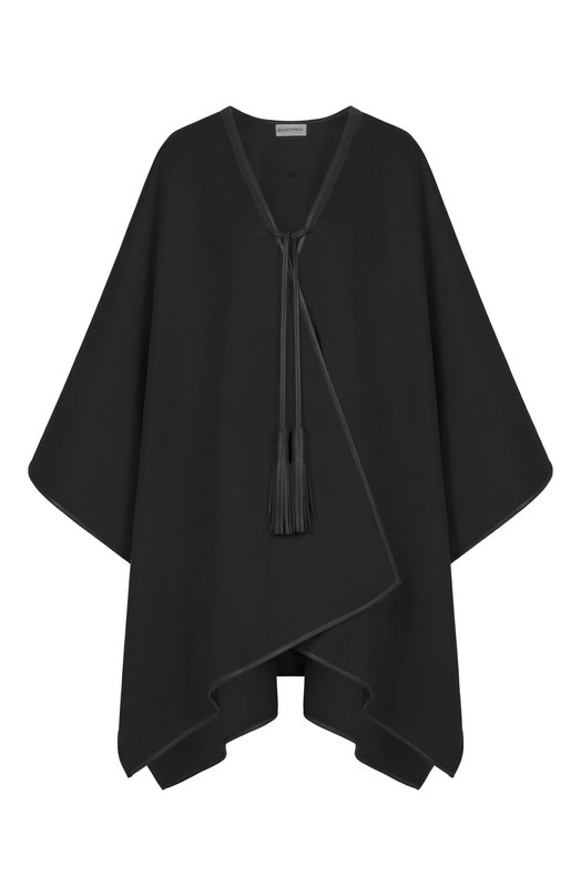 Шерстяное пончо EDOMO C010102FW2526 Чёрный C010102FW2526