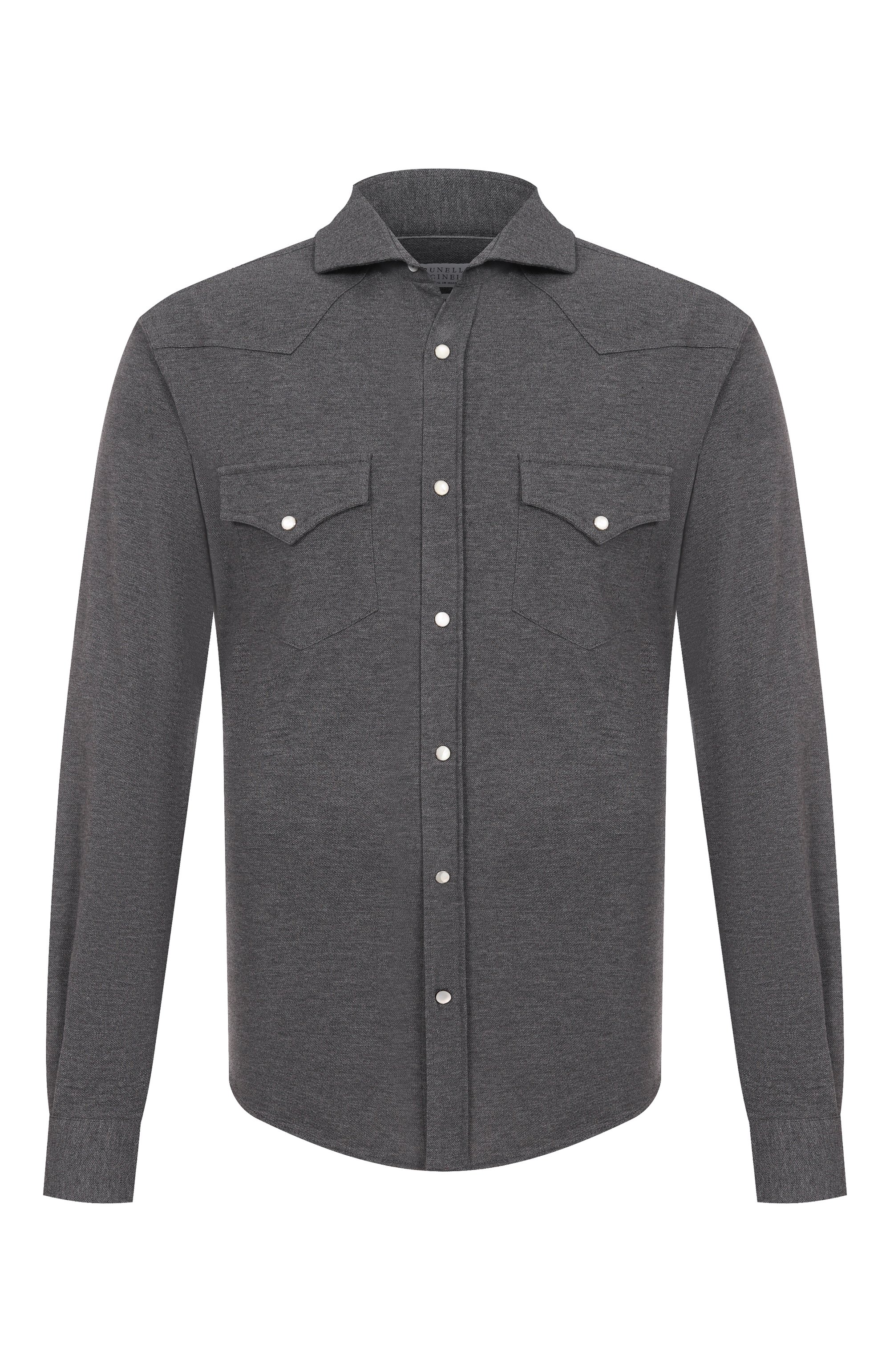 Хлопковая рубашка BRUNELLO CUCINELLI, арт. ME8546666, фото 1
