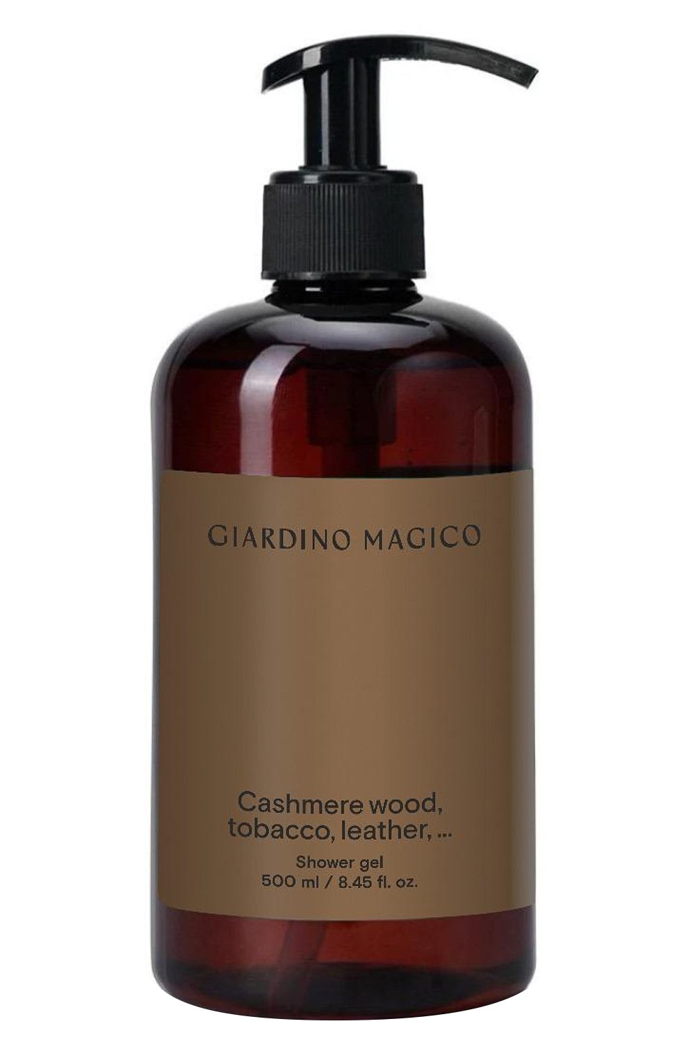 Увлажняющий гель для душа cashmere wood, tobacco, leather (500ml) GIARDINO MAGICO, арт. 4640200327093, фото 1