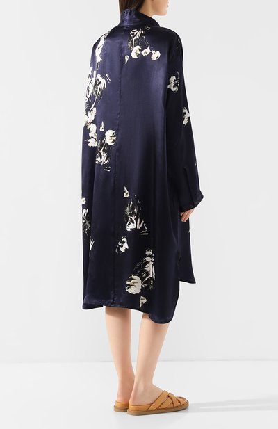 Платье YOHJI YAMAMOTO синего цвета по цене 105500 руб., арт. YS-D01-228, фото 4 Платье YOHJI YAMAMOTO, арт. YS-D01-228, фото 4