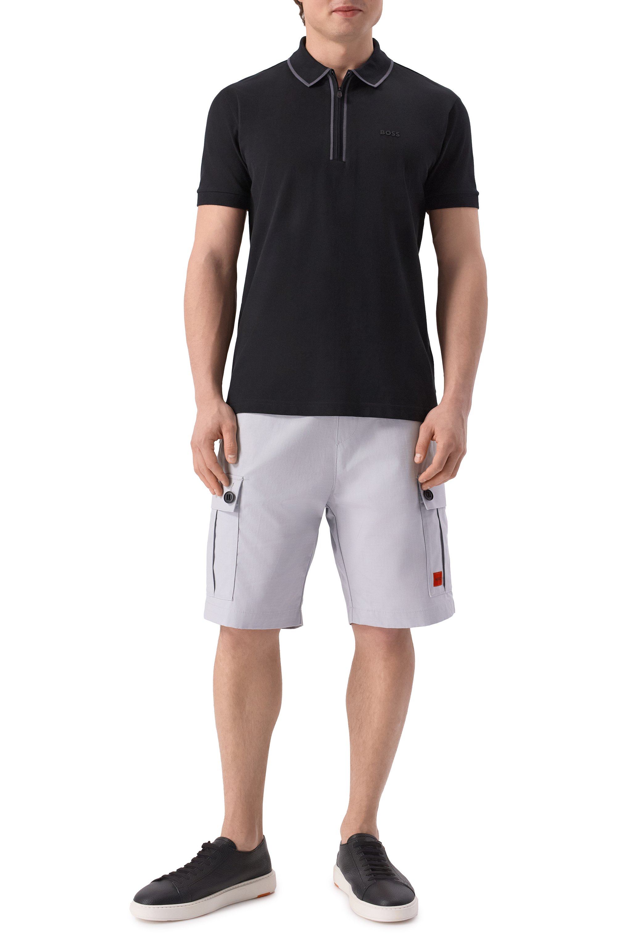 Хлопковое поло BOSS GREEN, арт. 50537489, фото 2