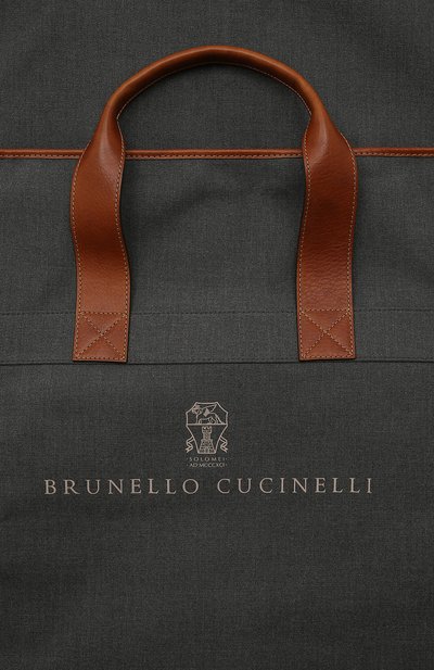 Кофр BRUNELLO CUCINELLI серого цвета по цене 163000 руб., арт. MWN4ZU390, фото 5 Кофр BRUNELLO CUCINELLI, арт. MWN4ZU390, фото 5