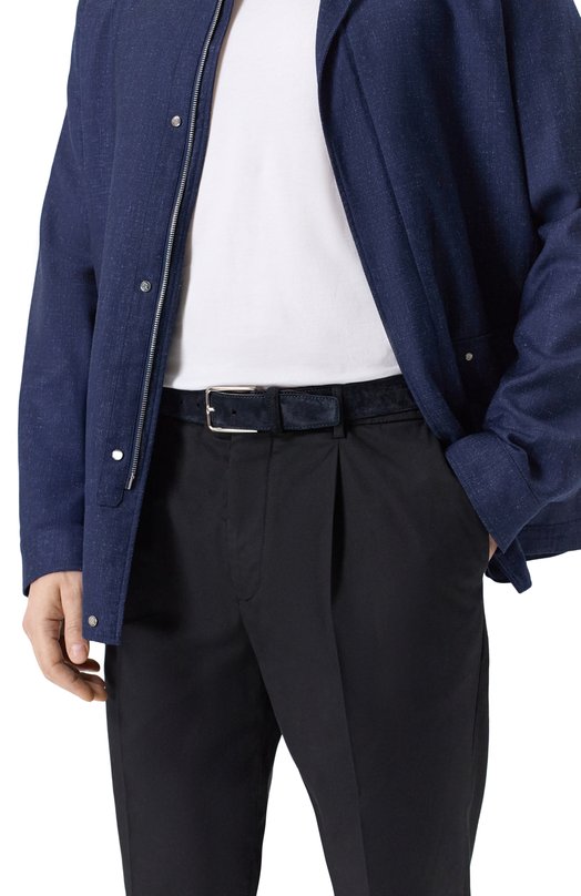 Замшевый ремень Santoni CM35VC003B91EACD Синий  CM35VC003B91EACD Фото 2