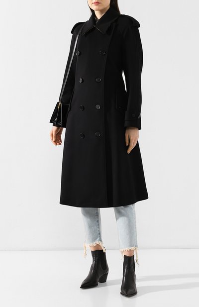 Пальто kilbirnie из смеси шерсти и кашемира BURBERRY черного цвета по цене 230500 руб., арт. 8008184, фото 2 Пальто kilbirnie из смеси шерсти и кашемира BURBERRY, арт. 8008184, фото 2