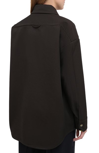 Рубашка ACNE STUDIOS коричневого цвета по цене 49300 руб., арт. AC0305, фото 4 Рубашка ACNE STUDIOS, арт. AC0305, фото 4