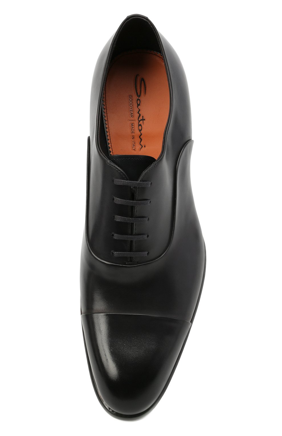 Кожаные оксфорды SANTONI темно-синего цвета по цене 140500 руб., арт. MCCR12621MC1HVVDU59, фото 5 Кожаные оксфорды SANTONI, арт. MCCR12621MC1HVVDU59, фото 5