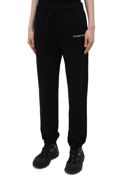 Хлопковые джоггеры HELMUT LANG черного цвета по цене 17800 руб., арт. K10DW204, фото 3 Хлопковые джоггеры HELMUT LANG, арт. K10DW204, фото 3