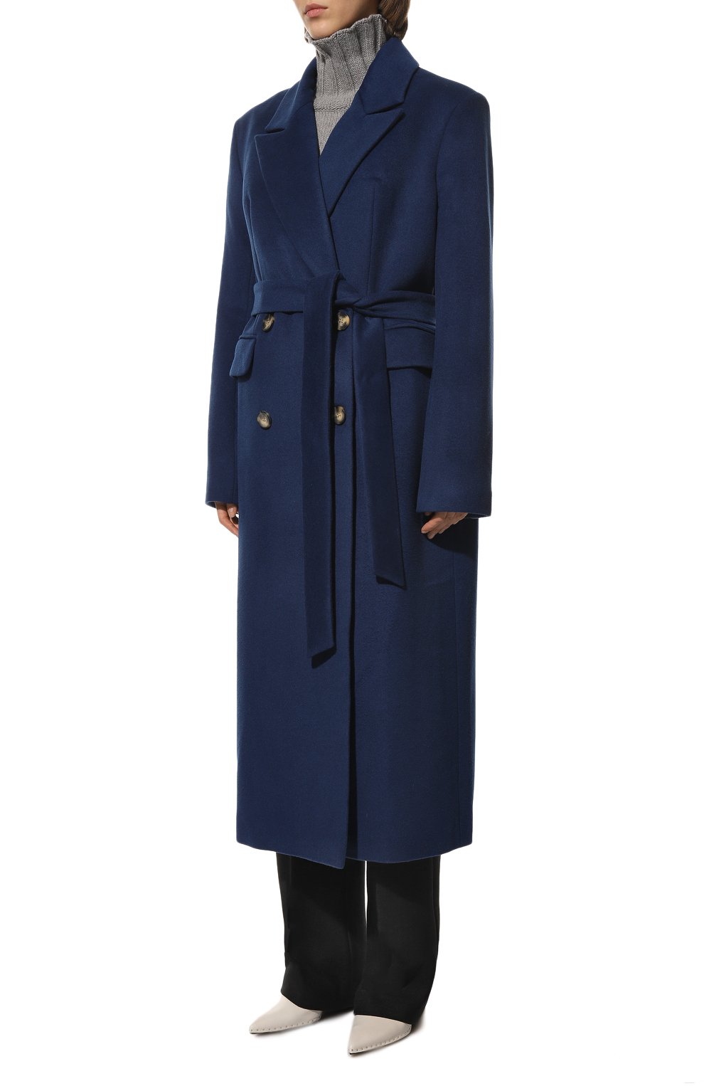 Шерстяное пальто LESYANEBO темно-синего цвета по цене 84000 руб., арт. FW22/H-405/OLZ, фото 3 Шерстяное пальто LESYANEBO, арт. FW22/H-405/OLZ, фото 3