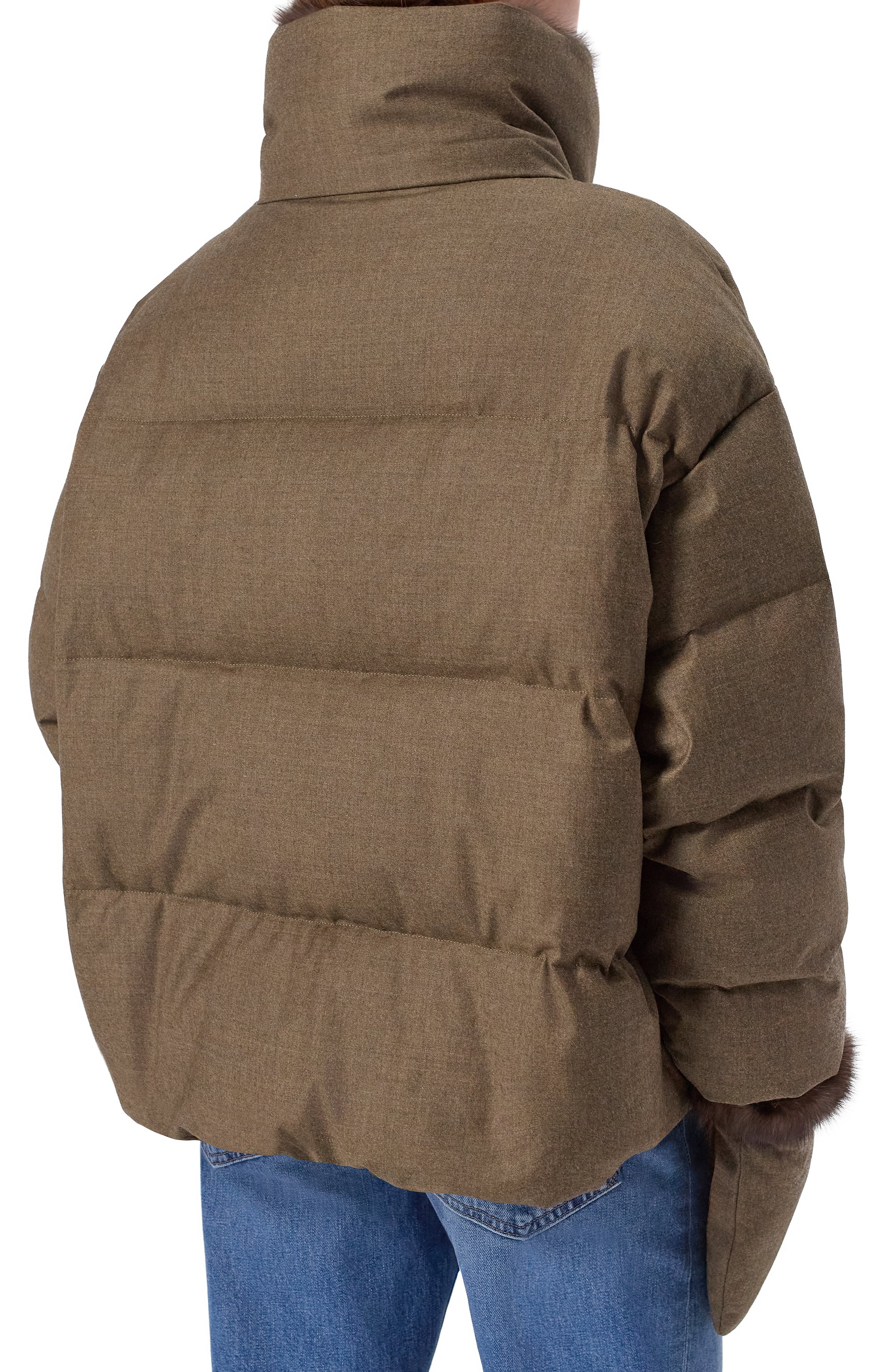 Пуховик с отделкой из соболя YVES SALOMON, арт. 24WYV02766W02W, фото 4