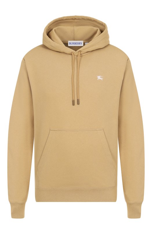 Хлопковое худи Burberry 8110585 Бежевый 8110585