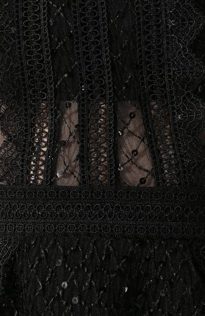 Платье-миди SELF-PORTRAIT черного цвета по цене 47750 руб., арт. RS20-076, фото 5 Платье-миди SELF-PORTRAIT, арт. RS20-076, фото 5